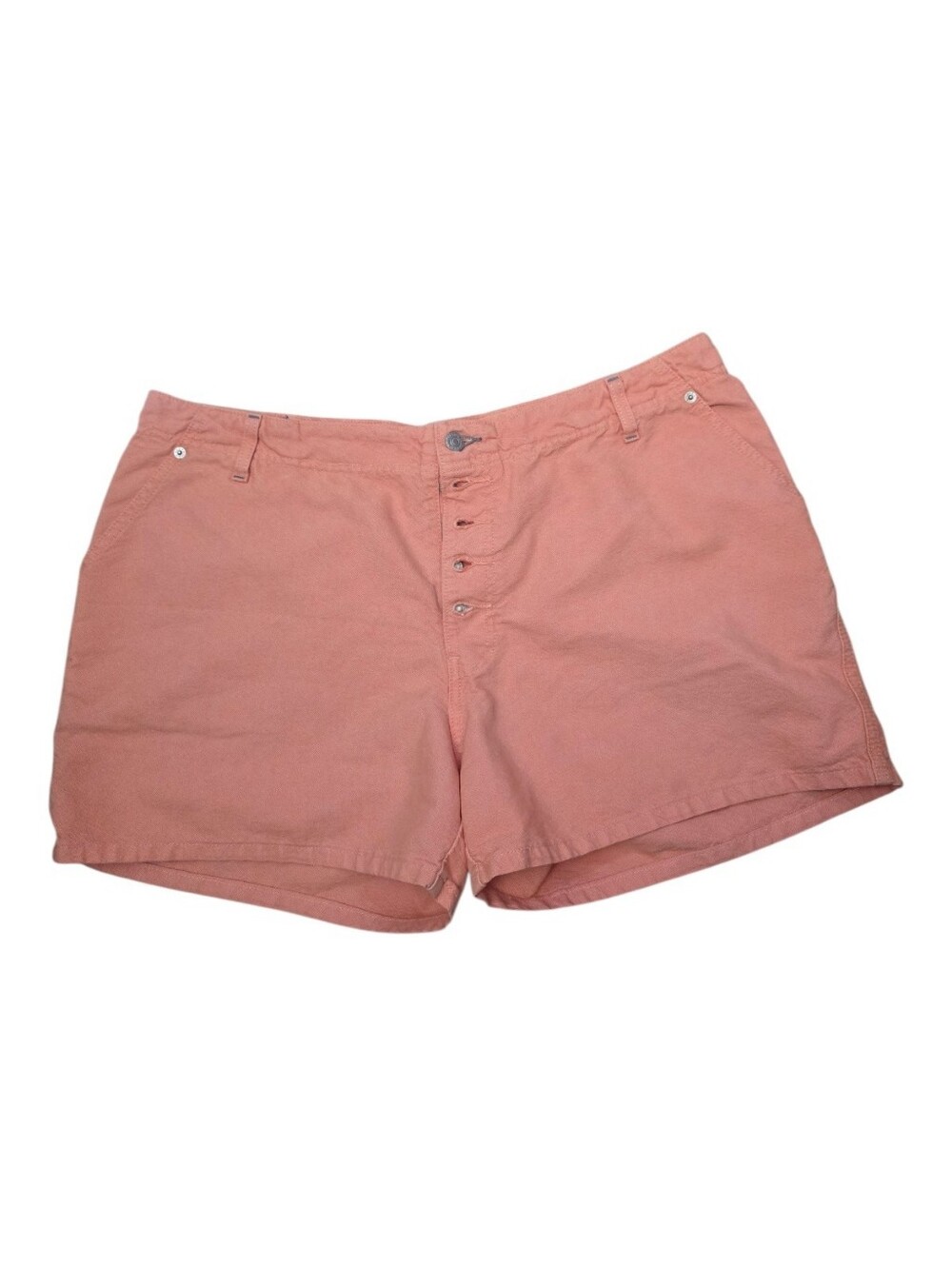 Levis Women’s High-Rise Button-Front Coral Shorts, Size 18